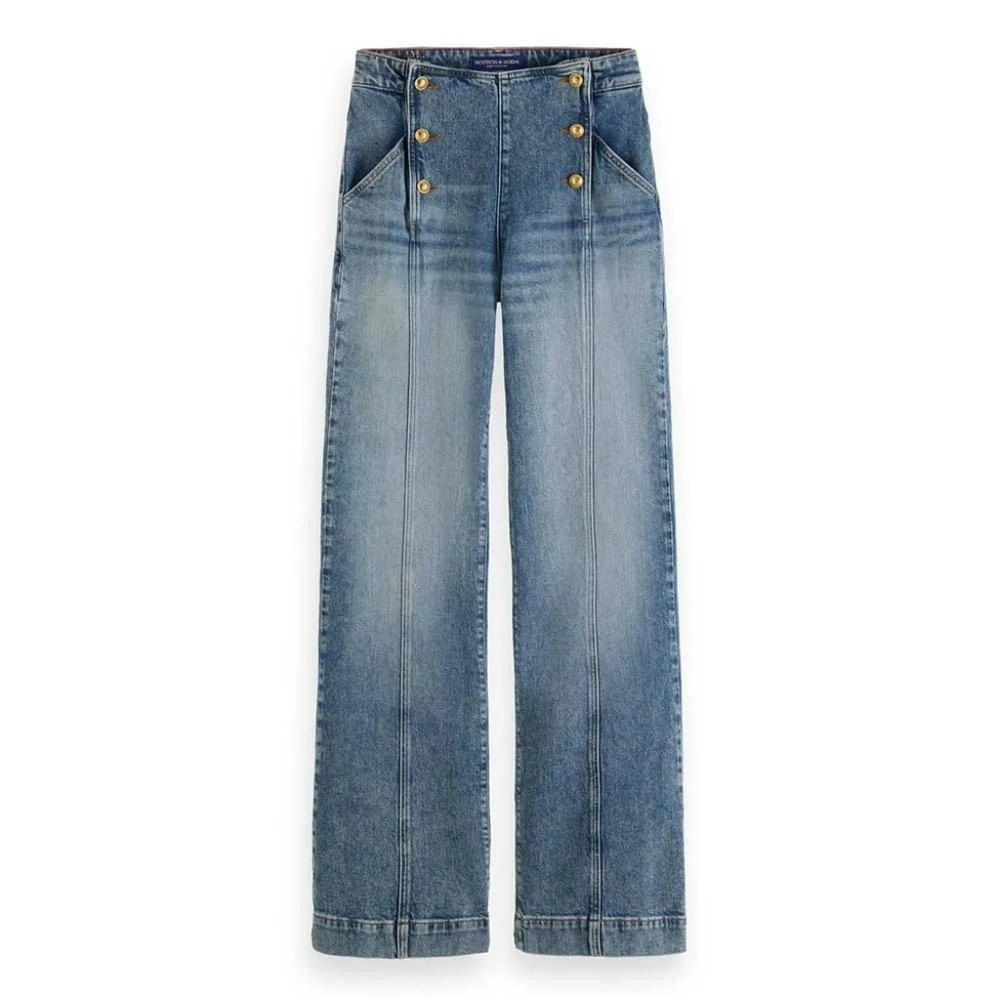 NWT Scotch & Soda The Port High Rise Relaxed Straight Fit Jeans Size 26